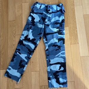 Blue Camo cargo pants